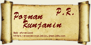 Poznan Runjanin vizit kartica